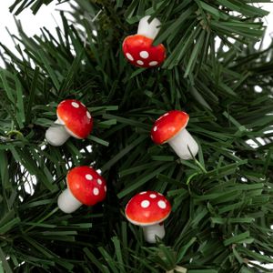 Decoratie paddenstoelen stekertjes/instekers - 60x stuks - 7 cm