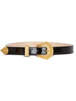 Balmain ceinture Western en cuir verni - Noir - thumbnail