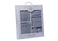 Gamberritos babykleding set beertje 5-delig grijs
