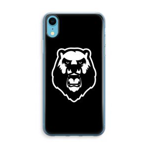 Angry Bear (black): iPhone XR Transparant Hoesje