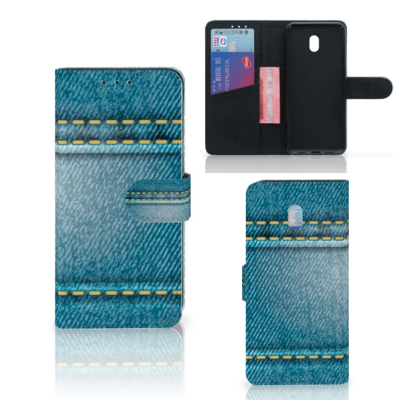 Xiaomi Redmi 8A Wallet Case met Pasjes Jeans Xiaomi Redmi 8A Wallet Case met Pasjes Jeans
