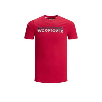 JACK & JONES T-shirt met logo rood