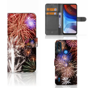 Motorola Moto E7i Power | E7 Power Wallet Case met Pasjes Vuurwerk