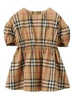 Burberry Kids robe en coton à carreaux - Tons neutres