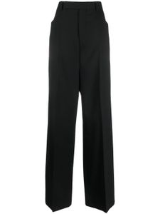 Rick Owens pressed-crease concealed-fastening tailored trousers - Noir