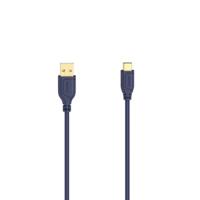 Hama Flexi-Slim USB-C kabel, USB 2.0, 480 Mbit/s, Blue Depths, 0,75 m