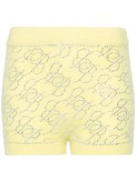 Blumarine short à ornements en cristal - Jaune