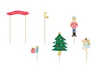 Cake toppers Kerstmis (6st) - thumbnail