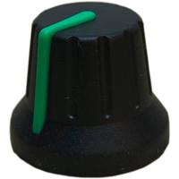 PSP 49009-GREEN 49009-GREEN Draaiknop Met wijzer Zwart, Groen (Ø x h) 18.8 mm x 15.24 mm 1 stuk(s)