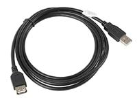 Lanberg CA-USBE-10CC-0018-BK USB 2.0 A-stekker naar USB A-bus Extender, 1,8m zwart