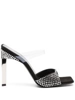 The Attico mules en daim à strass 105 mm - Noir