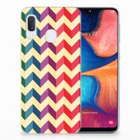 Samsung Galaxy A20e TPU bumper Zigzag Multi Color