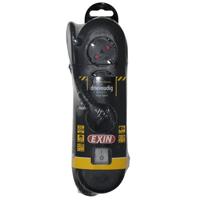 stekkerdoos - 3 aansluitingen - randaarde - aan/uit schakelaar - 1.5 meter - zwart