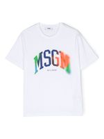 MSGM Kids t-shirt en coton à logo imprimé - Blanc