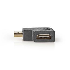 HDMI-Adapter | HDMI-Connector - HDMI Female | Rechts Gehoekt | Zwart