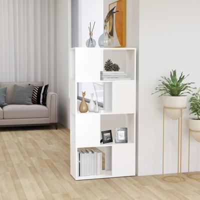 Boekenkast/kamerscherm 60x24x124,5 cm bewerkt hout wit