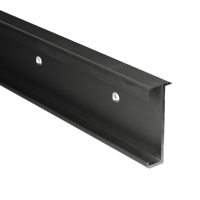 Trapprofiel 60 mm voor laminaat 7-9,5 mm zwart 3mtr.