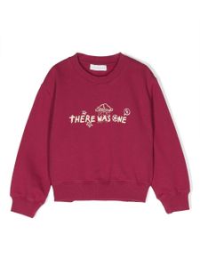 There Was One Kids sweat en coton à logo imprimé - Rouge