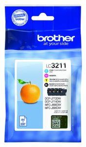 Inktcartridge Brother LC-3211 Zwart + 3 kleuren