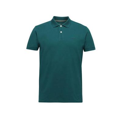 ESPRIT Men Casual slim fit polo donkergroen
