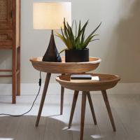 Light & Living Bijzettafel Colon Rotan, Set van 2 stuks - Naturel - Rond