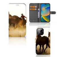 iPhone 14 Pro Max Telefoonhoesje met Pasjes Design Cowboy - thumbnail