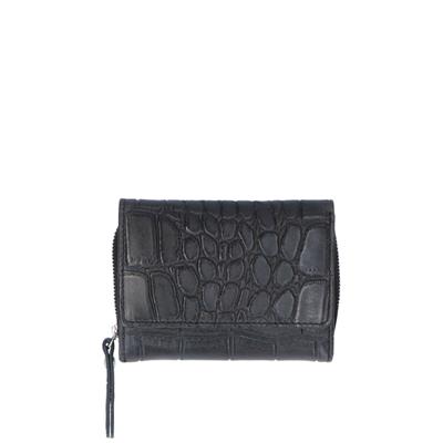 LouLou Essentiels Vintage Croco Silver Wallet Small Black LouLou Essentiels Vintage Croco Silver Wallet Small Black