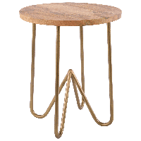 Krukje Ferro 29164 antiek goud + mangohout