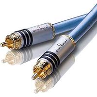 Oehlbach XXL Series 2 - High-End Stereo Audio RCA-kabel (Made in Germany, meerdere afscherming, HPOCC koper, RCA-stekker) - 2 x 1,5 meter blauw