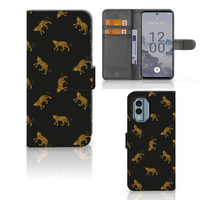 Telefoonhoesje met Pasjes voor Nokia X30 Leopards - thumbnail