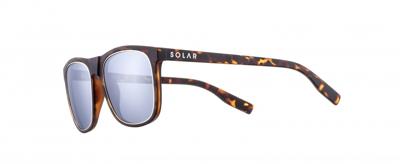 Solar zonnebril unisex cat.3 matbruin gevlamd/blauw (JSL1199)