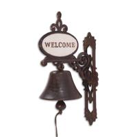 A PAIR OF CAST IRON WELCOME BELLS - thumbnail