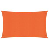 Zonnezeil 160 g/m rechthoekig 3x6 m HDPE oranje