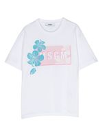 MSGM Kids t-shirt en coton à logo imprimé - Blanc - thumbnail