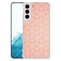 Samsung Galaxy S22 Plus Doorzichtige Silicone Hoesje Pattern Orange - thumbnail