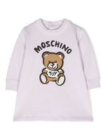 Moschino Kids robe en coton biologique à imprimé graphique Leo Teddy - Violet - thumbnail