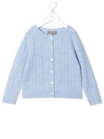 N.PEAL KIDS cardigan en maille torsadée - Bleu - thumbnail