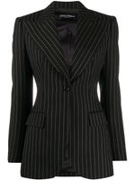 Dolce & Gabbana blazer à fines rayures - Noir - thumbnail