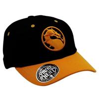 ABYSTYLE - Mortal Kombat Black Logo Cap, Zwart en Oranje, Taille uniek-M, Zwart en Oranje, Eén Maat-M