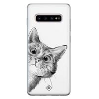 Samsung Galaxy S10 Plus siliconen hoesje - Peekaboo