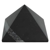 Edelsteen Piramide Shungiet met Ruwe Kwarts Ongepolijst - 100 mm - thumbnail