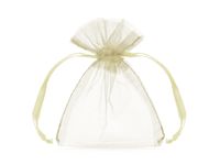 Organza zakjes Creme 7,5x10cm (10st)