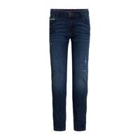 WE Fashion Blue Ridge slim fit jeans Levi Dragon met slijtage dark denim