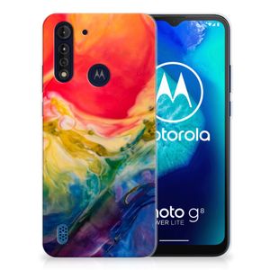 Hoesje maken Motorola Moto G8 Power Lite Watercolor Dark