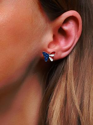 Onafhankelijkheid Dag Amerikaans Vlag Vlinder oorbellen