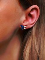 Onafhankelijkheid Dag Amerikaans Vlag Vlinder oorbellen