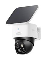 eufy security SoloCam S340, beveiligingscamera op zonne-energie, draadloze buitencamera, 360° bewaking, geen blinde vlekken, 2,4GHz-wifi, geen maandelijkse kosten, compatibel met HomeBase 3
