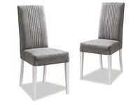 Set van 2 stoelen MIRAS hoogglans wit/grijs - thumbnail