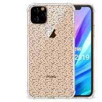 Apple iPhone 11 Pro Max Doorzichtige Silicone Hoesje Stripes Dots