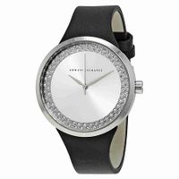 Horlogeband Armani Exchange AX6011 Leder Zwart 22mm - thumbnail